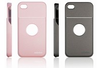 カードホルダー付きのスリムiPhone 4S/4ケース「vidafun カンガルーケース」、ピンクとチタングレーを追加