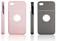 アイフォニックカフェ（秋田県）が9日発売したiPhone 4S/4対応ケース「vidafun カンガルーケース」の新色の「ピンク」と「チタングレー」