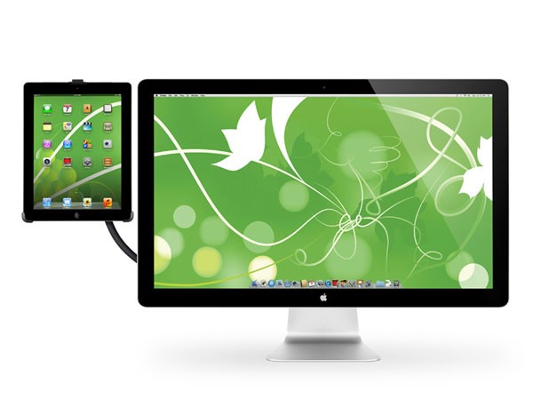 iPad(第3世代)/iPad 2を机やモニターなどにマウントできるフレキシブルアーム付きスタンド「Twelve South HoverBar for iPad(第3世代)/iPad 2」