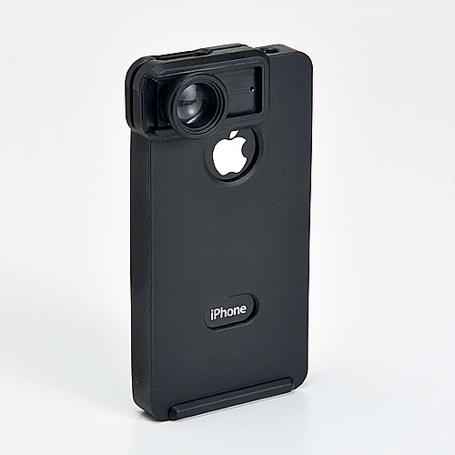 iPhone 4S・4で倍率5倍のマクロ写真が簡単に撮影できるマクロレンズ付きケース「iPhone4S・4マクロレンズ付ケース（接写5倍） 400－CAM022」