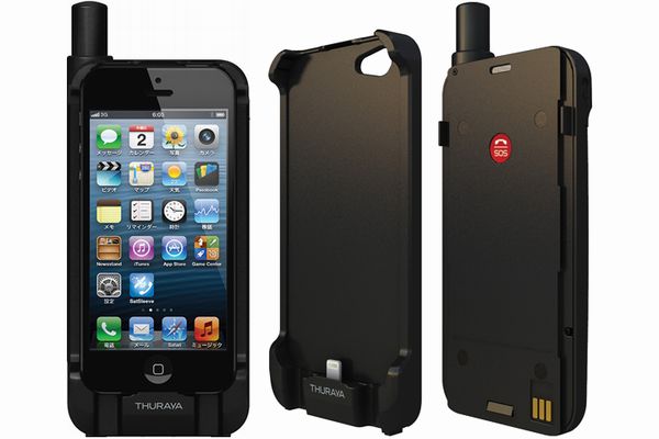 「iPhone 5」で衛星電話、ソフトバンクがケース型端末を発売