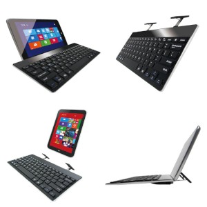 3種類のタブレット用OS（Windows/iOS/Android）に対応したBluetoothキーボード「ウルトラスリムBluetoothキーボードfor Tablet[MKU9000]」