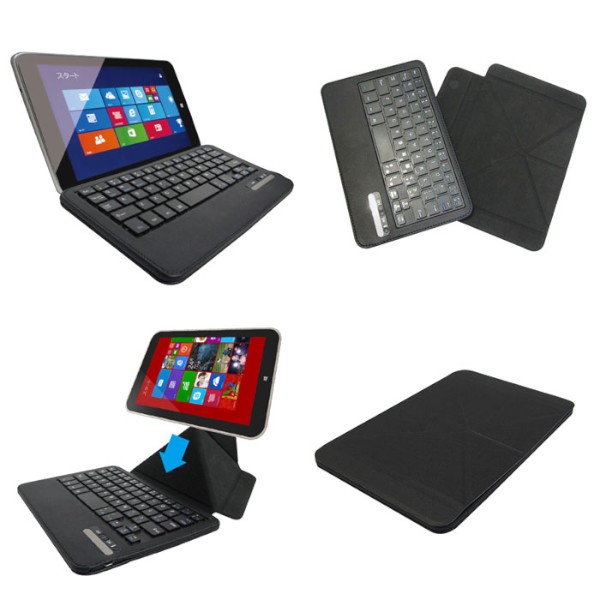 3種類のタブレット用OS（Windows/iOS/Android）に対応したBluetoothキーボード「Folio Bluetoothキーボードfor 8inch Tablet [MKU9100]」