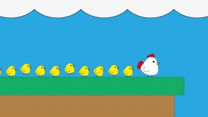 ひよこちゃんがんばれ！ - iPhone アプリ 「Jumping Chicken 激ムズだよ！」