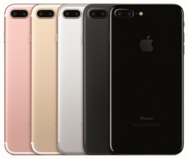 米アップル（Apple）が16日に発売するスマートフォンの新モデル「iPhone 7 Plus」。（写真提供：アップル）