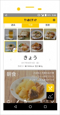 超簡単！食生活改善アプリ「TABETA？」誕生