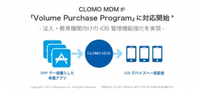 CLOMO MDM が「Volume Purchase Program」に対応- 法人・教育機関向けiOSアプリ管理機能を強化 -