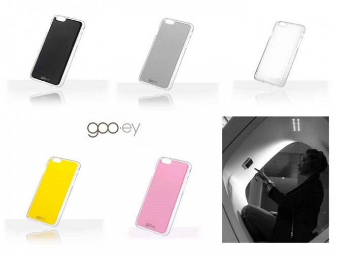 イギリスより再上陸！　ハンズフリーに便利な平面にくっつくiPhone6/6Plusケース『goo.ey』（グーイ）が、12月12日に発売開始