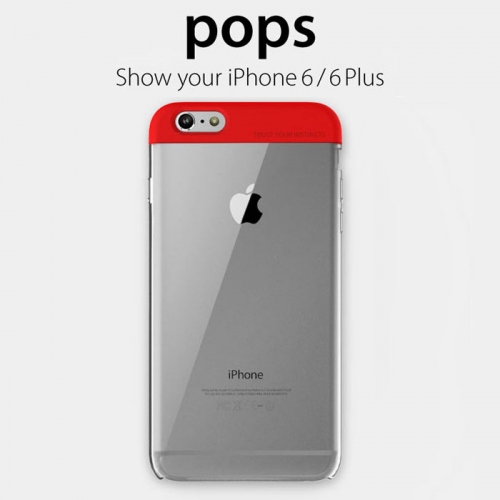 スリムでシンプルなiPhone 6 / 6 PLUS対応のクリアケース「pops」発売　～ 落としても曲げても傷つきにくいポリカーボネート素材を採用 ～