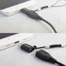 紛失防止ストラップ付きの便利なmicro USBをUSB Type-Cに変換するアダプタ