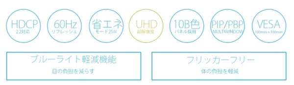4K (UltraHD) 3,840×2,160ドット HDMI 2.0 60Hz FreeSync 24型ワイド液晶モニター 「JN-IPS240UHD」発表