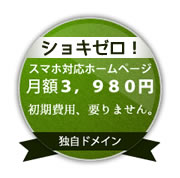 初期費用“0円”、月額“3,980円”で、独自ドメインホームページが作れる。「ショキゼロ！」サービス開始。