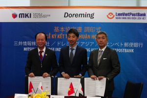 MKI、ドレミングアジア、リエンベト郵便銀行、ベトナムでの「Doreming」提供開始に向け調印式を実施 