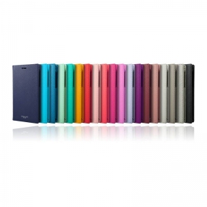 色鮮やかで豊富な19色をラインナップシンプルスマホ4専用の手帳型PUレザーケース発売