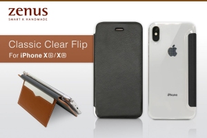 ZENUS、背面クリアのiPhone XS / XR専用手帳型ケース