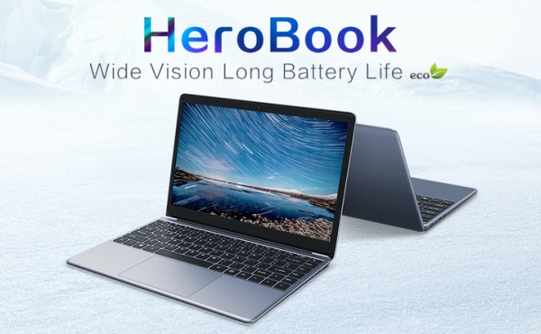 CHUWI、薄型軽量ノートPC新機種「HeroBook」販売開始ーー14.1型、狭額ベゼル採用