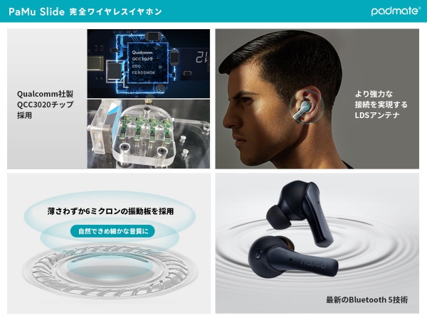 ワイヤレスとは思えない高音質イヤホン！グローバルで話題の「PaMu Slide」日本初上陸！