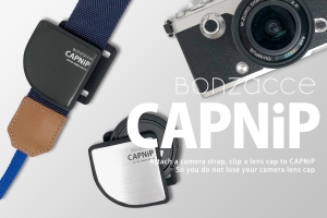 カメラストラップに取り付けるレンズキャップ用クリップ「CAPNiP(キャップニップ)」machi-yaでのクラウドファンディング開始のお知らせ