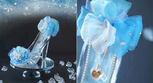 シンデレラの青いドレス×ガラスの靴×雪の輝き！プロポーズギフト「プリンセス・ブルー」に冬限定で雪の結晶をデコレーション
