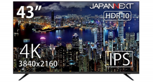 JAPANNEXTが43型 HDR対応4K液晶モニター 「JN-IPS4300TUHDR」を1月15日（金）より発売