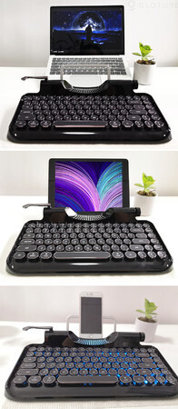【人気につき再入荷！】Rymek Full Black Edition ビンテージ タイプライター風メカニカルキーボード