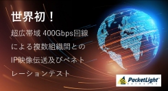 「世界初！」超広帯域 400Gbps回線による複数組織間とのIP映像伝送及びペネトレーションテストに参加