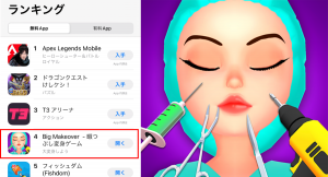 東京通信グループのftyのハイパーカジュアルゲームアプリ「Big Makeover」がApp Store（無料ゲーム）ランキングにて日米ともにランキング上位に