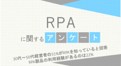 30代～50代経営者の31%がRPAを知っていると回答 RPA製品の利用経験があるのは22%【RPAに関するアンケート】