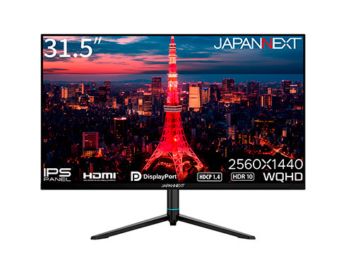 JAPANNEXTが31.5インチ IPSパネル採用 WQHD解像度の液晶モニターをAmazon.co.jp限定 32,980円で3月22日(金)に発売