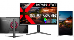 JAPANNEXTが31.5インチ VAパネル採用で多機能スタンド搭載の4K液晶モニターをAmazon.co.jp限定 38,980円で4月5日(金)に発売