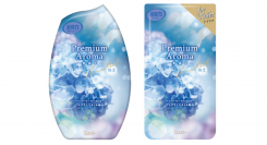 エステーの「消臭力 Premium Aroma」シリーズの季節限定品繊細にきらめく紫陽花をイメージした透明感ある〈紫陽花〉の香りがQmartに登場！