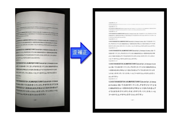 書籍画像の3次元補正　イメージ（画像：大日本印刷）