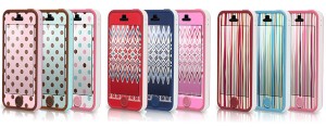 TUNEWEAR社のバンパーフレームとスキンシール、壁紙を組み合わせて楽しむ、iPhone 5用バンパーフレームキット「TUNEWEAR POPTUNE with FRAME for iPhone 5」