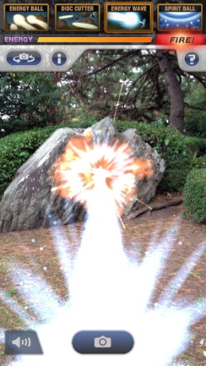 “気”でエネルギー弾を撃つことのできるiOSアプリ「AR EnergyBall」