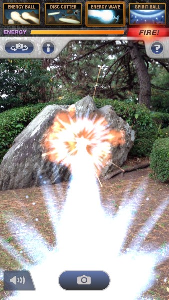 “気”でエネルギー弾を撃つことのできるiOSアプリ「AR EnergyBall」