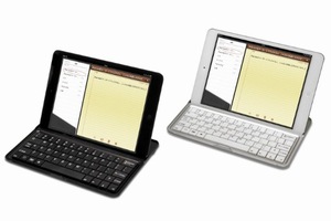 スタンド付きのiPad mini用ワイヤレスキーボード　一体化して保護ケースにも