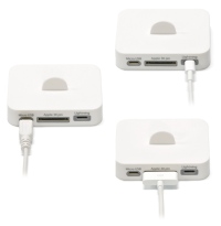iPhone 5用を縦置き状態で充電できる「iPhone5 用 3マルチ 充電スタンド」