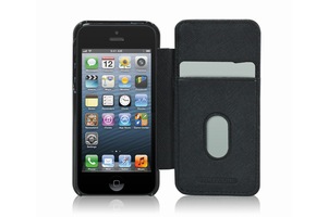 スタンド機能付き手帳型iPhone 5用ケース「TUNEWEAR TUNEFOLIO」　カードスロットも搭載【動画】