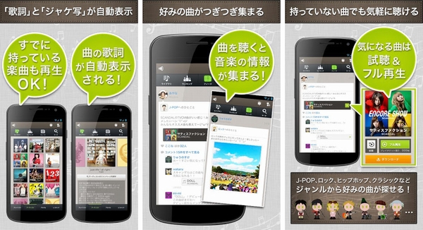 スマホ向け音楽プレイヤー「Groovy」の利用イメージ