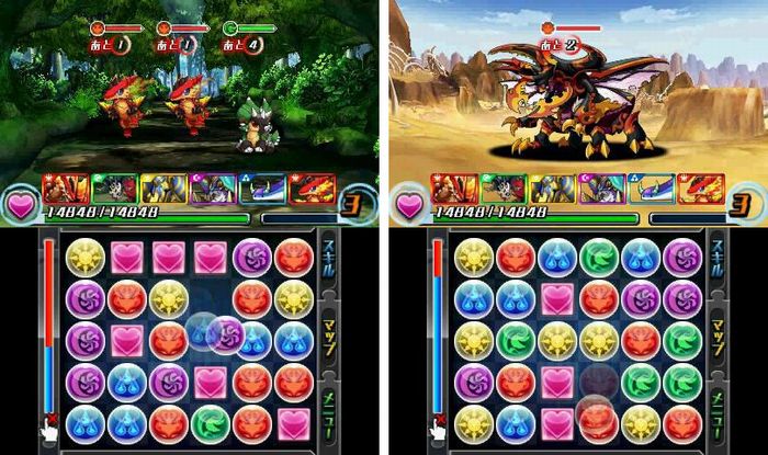 「パズドラZ」の利用イメージ（画像：ガンホー・オンライン・エンターテイメント）