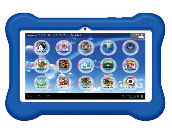 本格キッズ用タブレット「tap me（タップミー）」（画像：メガハウスのウェブサイトより）