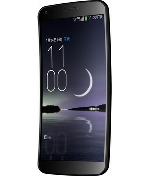 auの春モデルのスマートフォン「G Flex」(LG Electronics Inc.)
