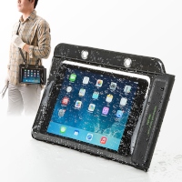 サンワサプライが6日発売した「iPad mini・Nexus7防水ケース（お風呂対応・7インチ汎用・スタンド機能・ストラップ付） 200-PDA126」