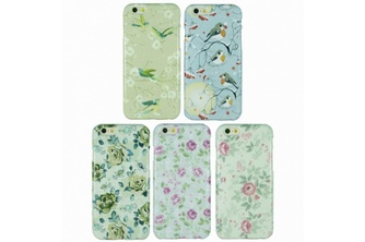 【iPhone 6s/6】上品な鳥と花のデザインのシンプルケースが新発売！
