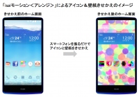スマホアプリ『CocoPPa（ココッパ）』をベースにLGエレクトロニクス・ジャパン社と共同開発“スマートフォンを振るとホーム画面をきせかえられる”オリジナル機能、「isai(イサイ)モーション＜アレンジ＞」を搭載したスマートフォン、「isai FL」がau今夏モデルとして本日発表