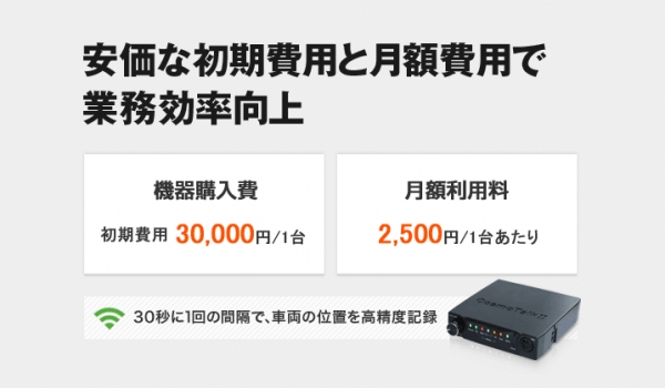 GPS機器を利用して、営業車やトラックなどの運行状況がパソコンやスマホから簡単に解る「アクセルGPS」　車両1台あたり月額2,500円の低価格の定額プラン提供開始