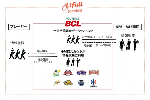 スポーツマッチングサービス「Lifull Scouting」、プロ野球の独立リーグ「ルートインBCリーグ」に公式導入
