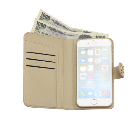 まるで“お財布”そのもの！多機種対応スマホケース「Fantastick Free Size Case Wallet Enamel」2月9日発売　～お札・小銭・カード・スマホをまとめて収納～