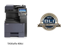 カラーA4複合機「TASKalfa 406ci」がBLI社の　　　　「Highly Recommended」に認定