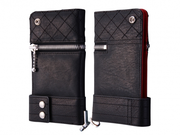 “革ジャンの侍”ISAMU KATAYAMA BACKLASHとのコラボスマホケース発売！内側まで革・ジッパーもこだわりのライダースデザイン